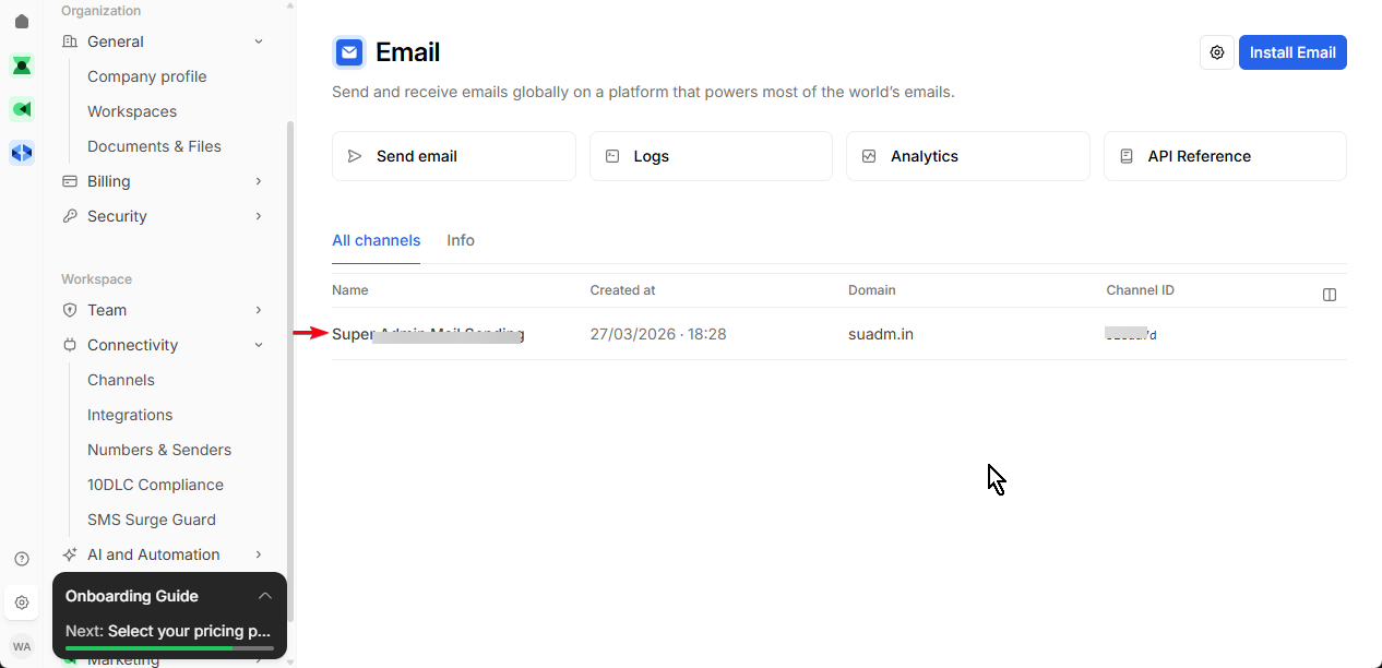 Step 3.2: View Channel Details