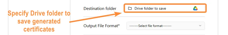 Destination Folder