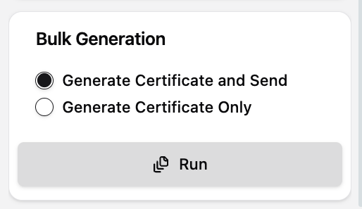Bulk Generation