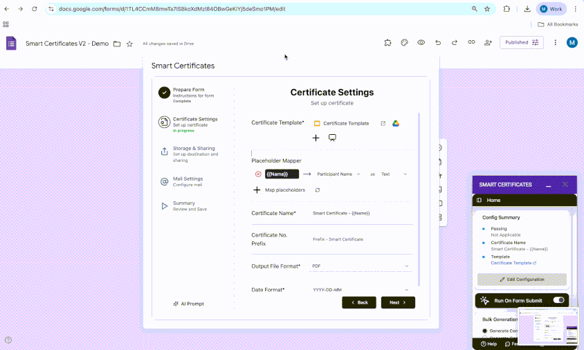 Multiple Certificate Generation