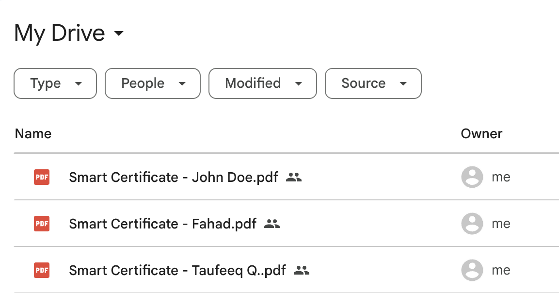Accessing Generated Certificates